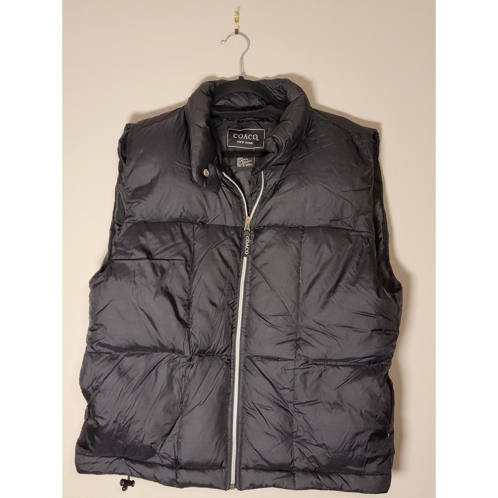 Cocoa New York Down Filled Insulated‎ Vest Jacket Black Cinch Waist- Large